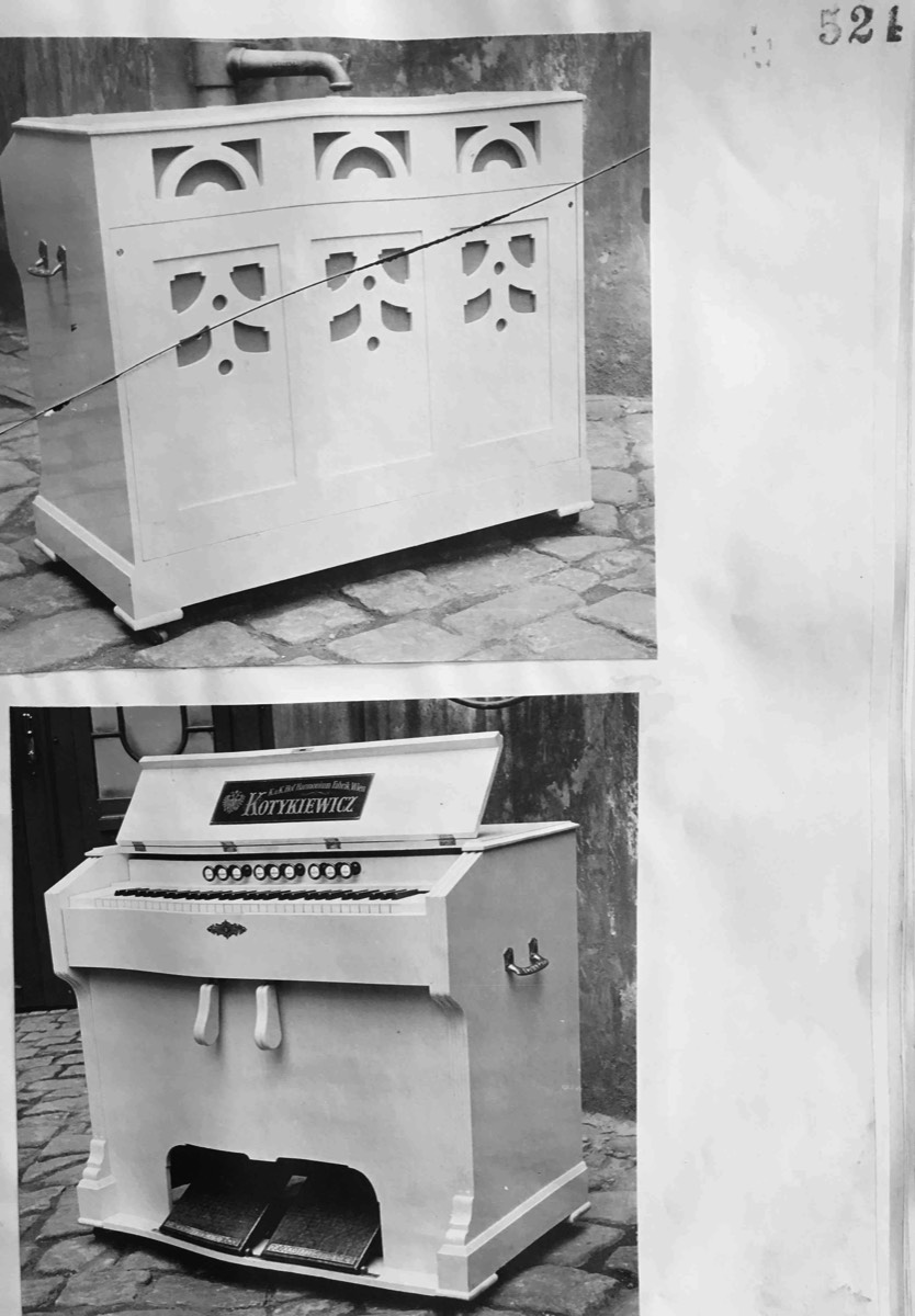 Ansicht weißes Harmonium